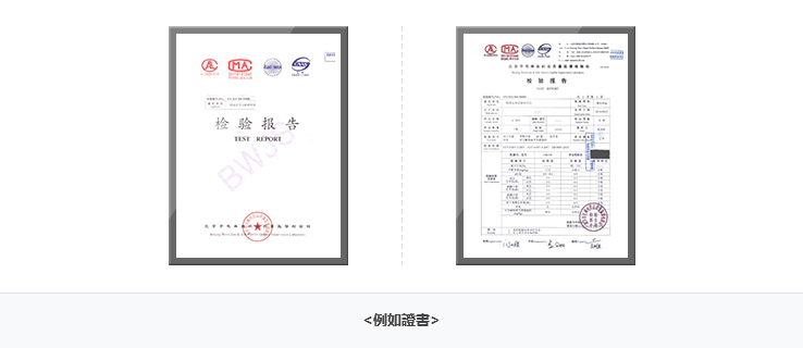 例如證書