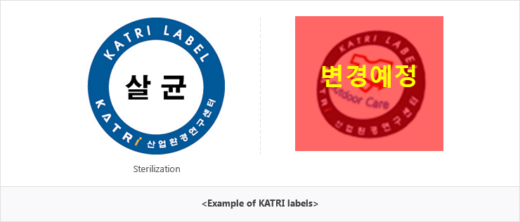 Example of KATRI labels - Sterilization
