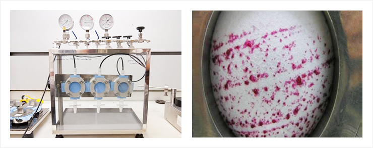 인공혈액 침투 저항성 시험 이미지